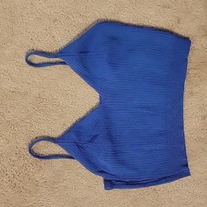 Ribbed cropped knit tank top